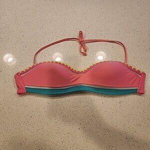 Op Padded Bikini Top XL Pink Push Up Wireless Swimwear